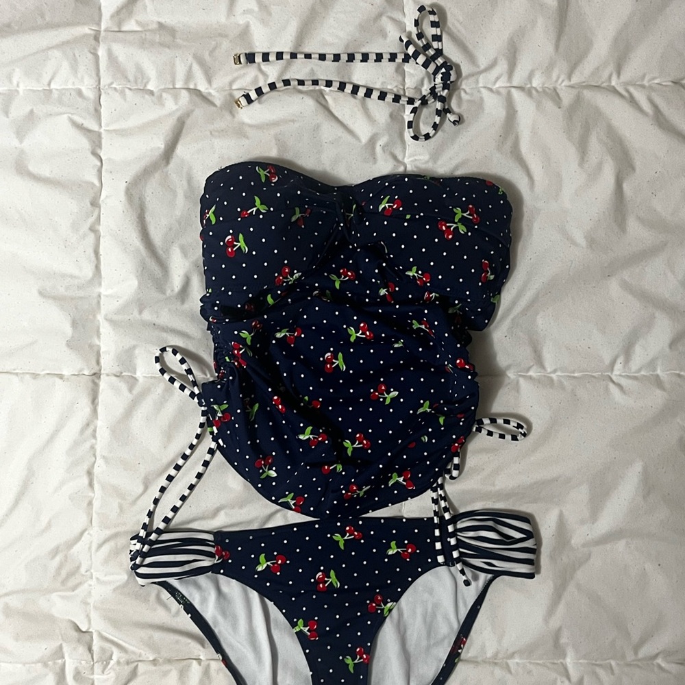 dELiA*s Navy Cherry Patterned Swimwear